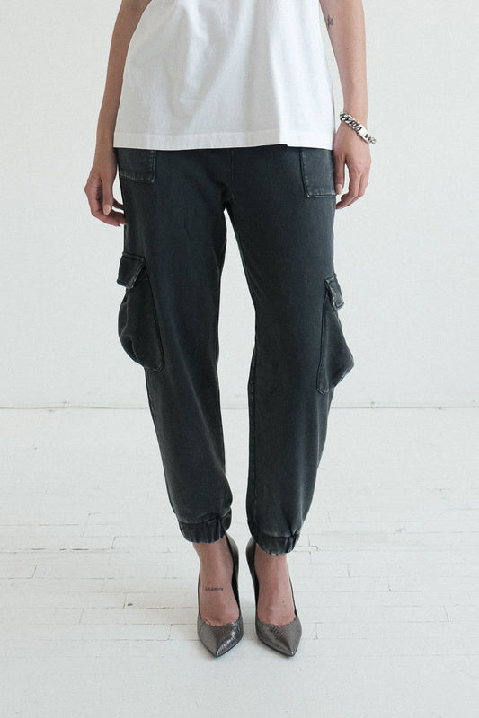 ZOE / BLACK MARBLE - PANTS - K+LUSHA